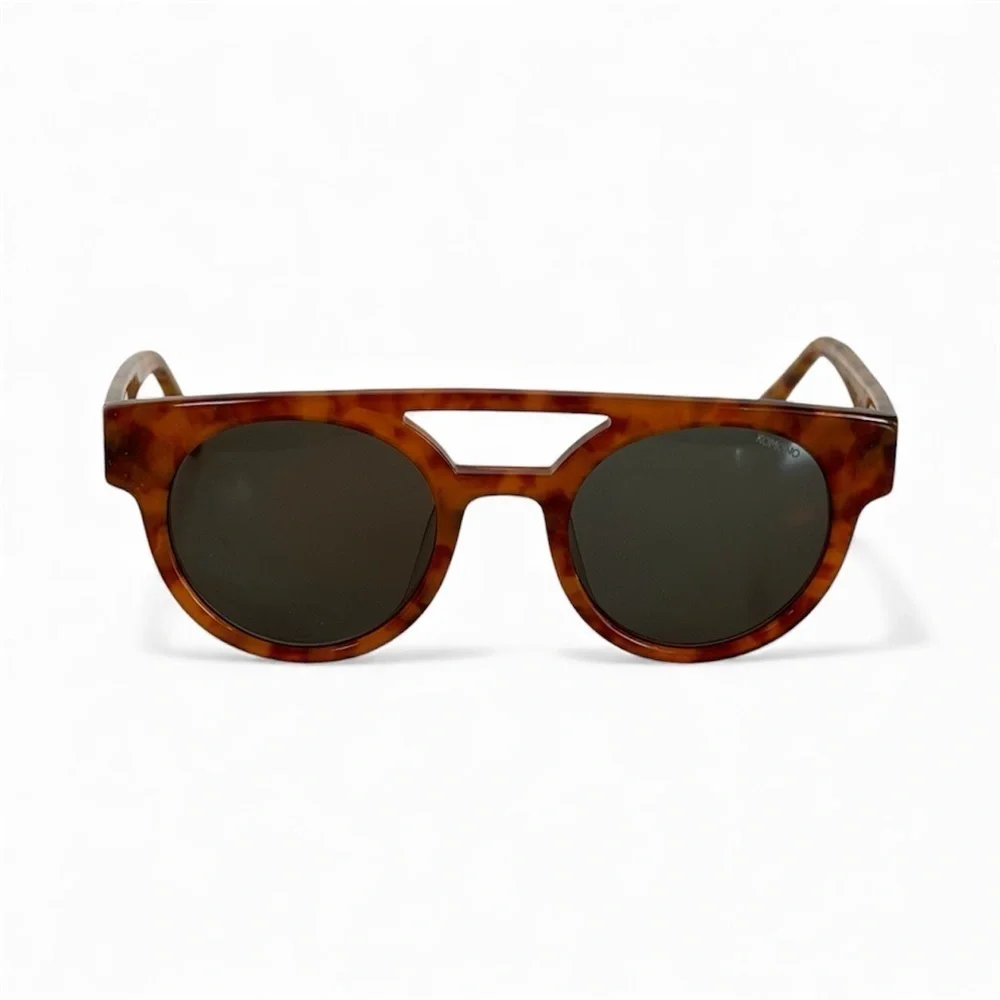 Komono Tortoise Shell Sunglasses with Green Lenses NEW NWT
